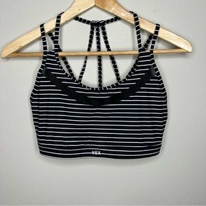 VSX Strappy Striped Sports Bra